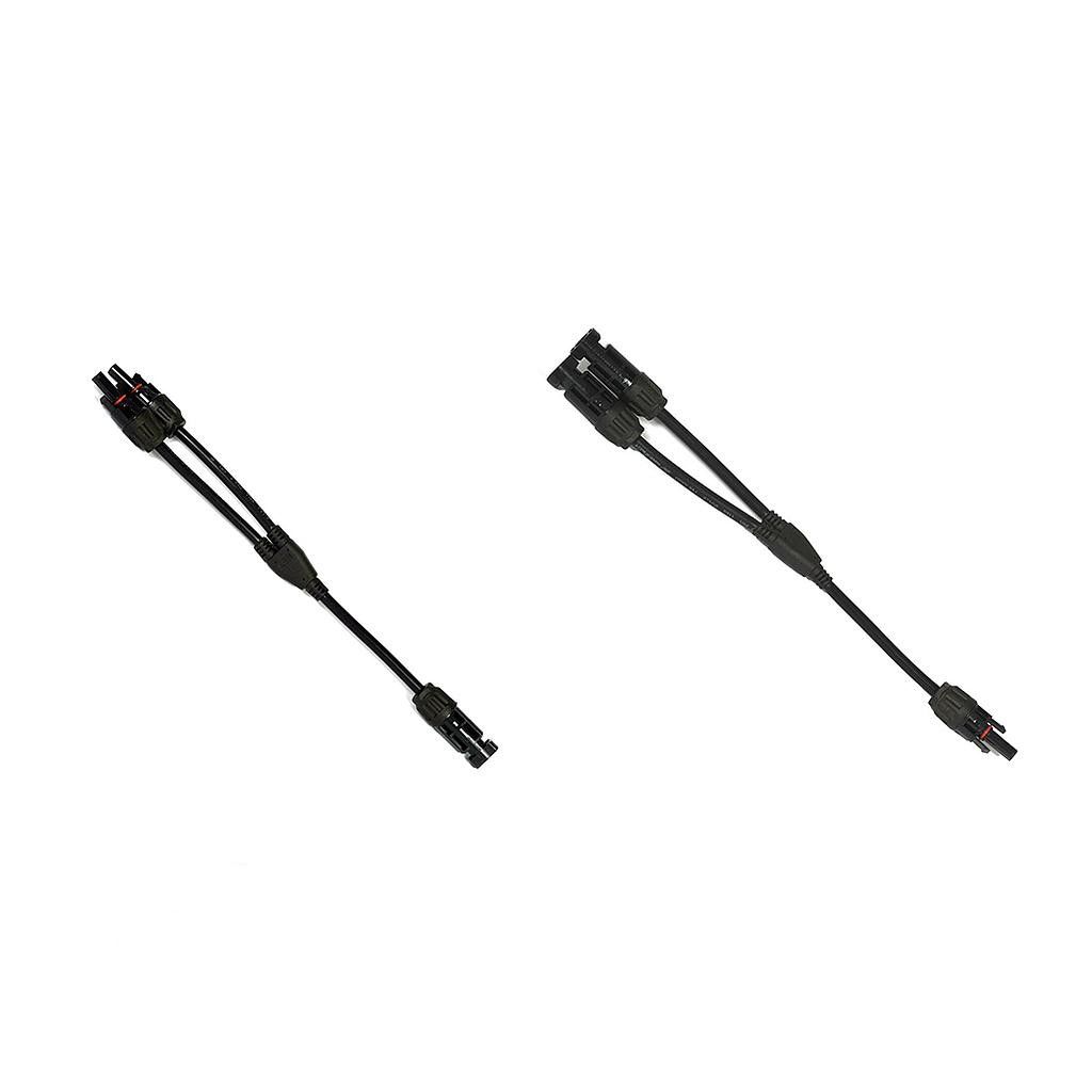 Pareja conectores paralelo FV 1H/2M y 1M/2H version latiguillo | 6mm² |1000V | mismo diametro que MC4 - ELECSUN