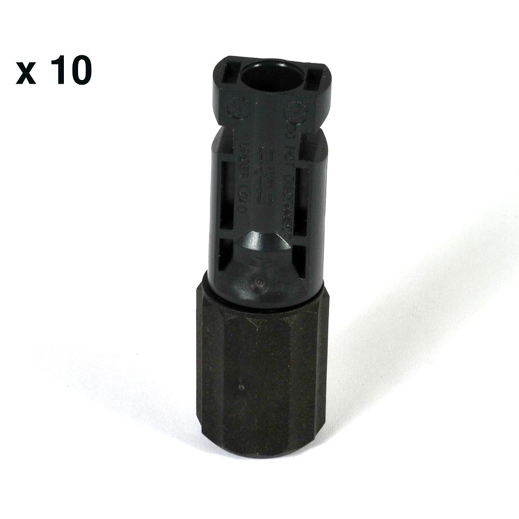 [ELE0605] ELECSUN | Conector FV macho | 2,5/4/6mm | 1500V | Tipo MC4 | 10 unidades